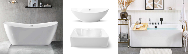 Wanny wolnostojące - Wanna wolnostojąca przyścienna NAROŻNA PORTO LEWA 170 x 80 x 58 cm biała system przelewowy boczny (2)