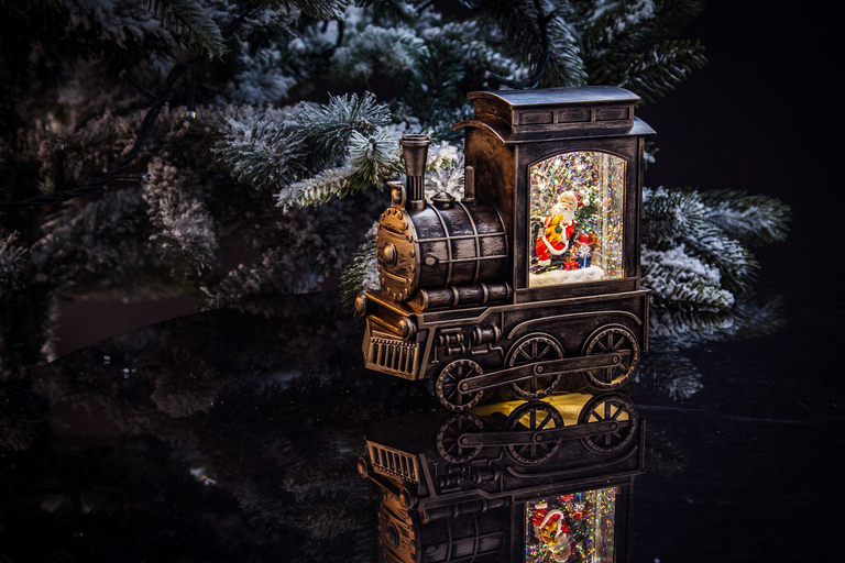 Boże Narodzenie - Dekoracja LED Pociąg z Mikołajem (3)