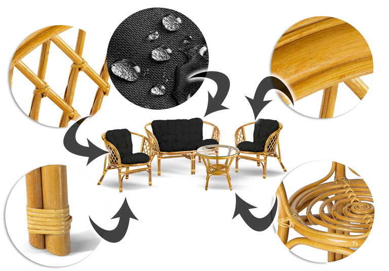 Meble ogrodowe - Zestaw Ogrodowy Rattan Set VIP Honey Meble ogrodowe (8)