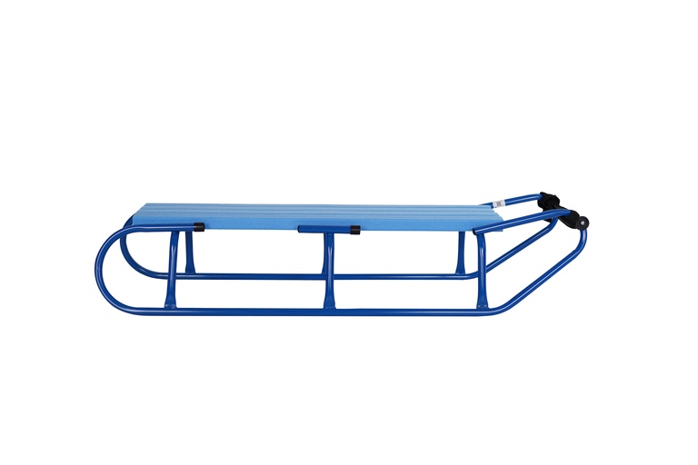 Sanki - Sanki dla dzieci Niebieskie Podwójne z Oparciem (4)