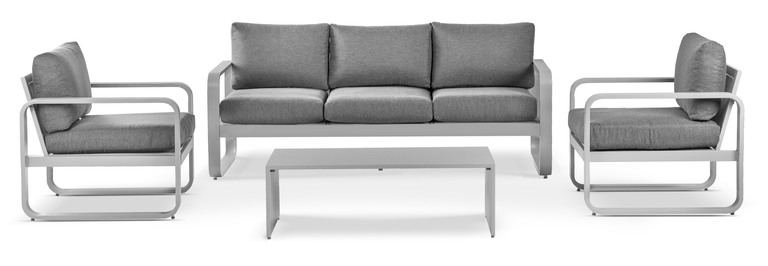 Meble ogrodowe - Zestaw Mebli Ogrodowych Fresh Aluminium Sofa 5 Osobowa Komplet Wypoczynkowy (1)