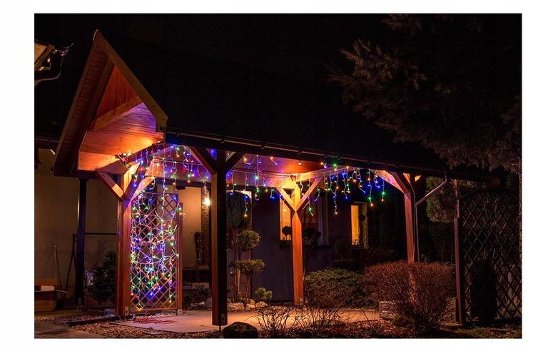 Lampki choinkowe - Lampki Sople Zewnętrzne 150LED 5M Multikolor CH36 EUROHIT Christmas EAN 5901721051614 (5)