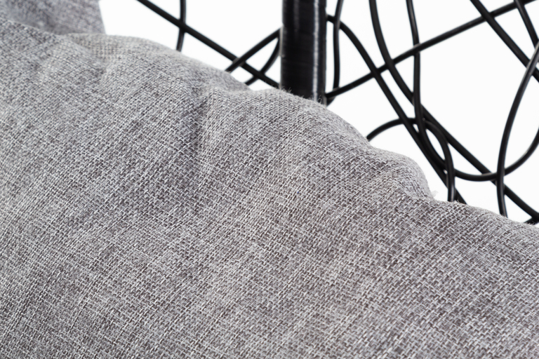 Fotele wiszące - Fotel Wiszący do salonu Roma Czarny / Antracytowy Kokon Huśtawka (6)