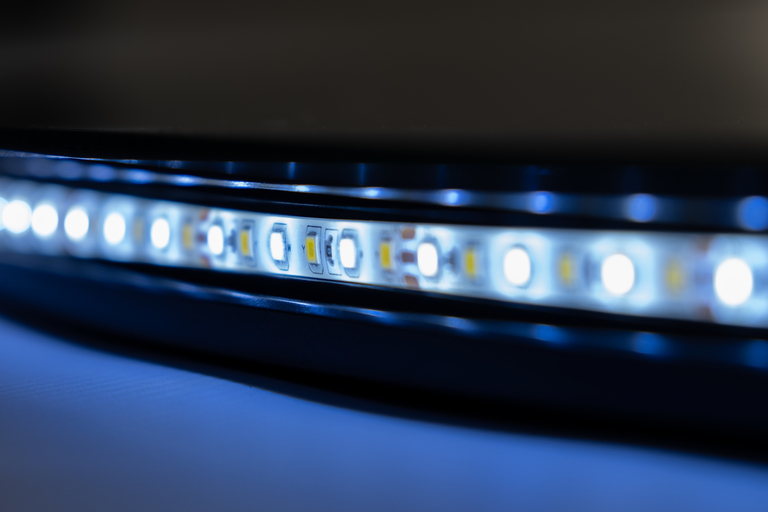 Lustra łazienkowe - Lustro ścienne łazienkowe okrągłe 80 cm z LED PODŚWIETLANE biały ciepły (6)