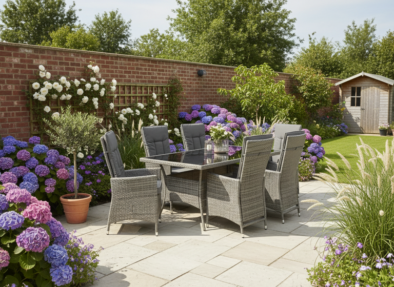 Zestawy ogrodowe - Zestaw mebli ogrodowych LORENS STÓŁ 8 krzeseł HARDY -rozkładane Komplet Ogrodowy  (2)