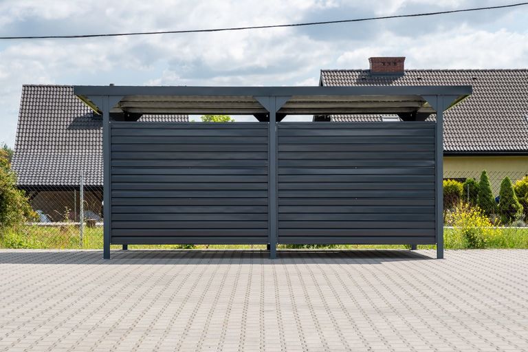 Domki / Garaże - Wiata samochodowa Komplet z Blachami Bocznymi garaż Carport 540 x 285 x 230 cm  (8)
