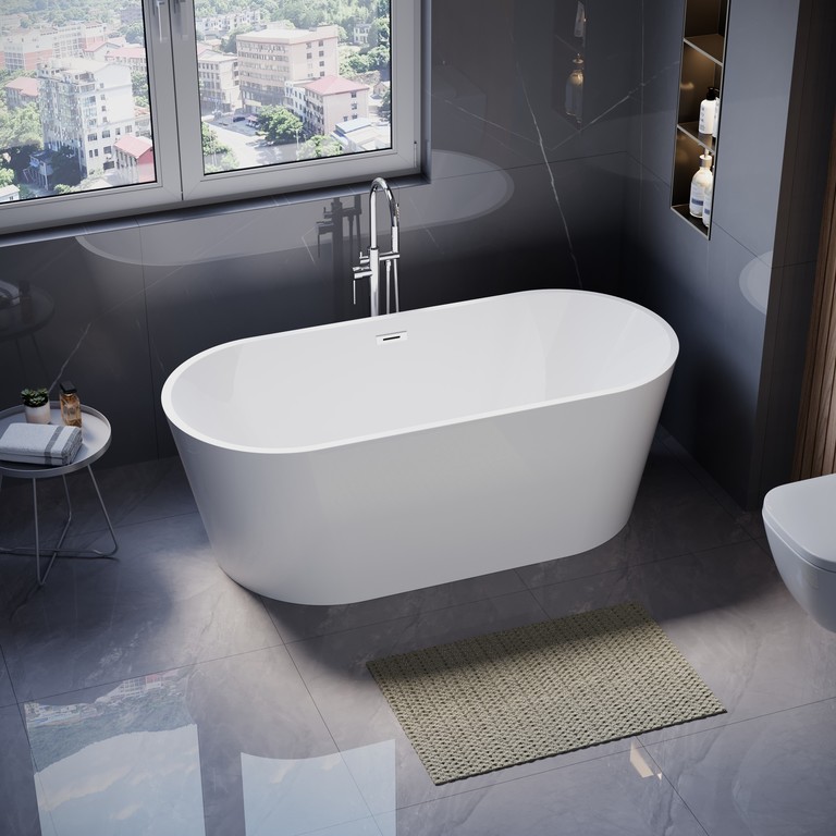 Wanny wolnostojące - Wanna wolnostojąca biała owalna Akrylowa 170 x 78 x 60 cm + syfon  JUPITER (5) Wanny wolnostojące - Wanna wolnostojąca biała owalna Akrylowa 170 x 78 x 60 cm + syfon  JUPITER (5)