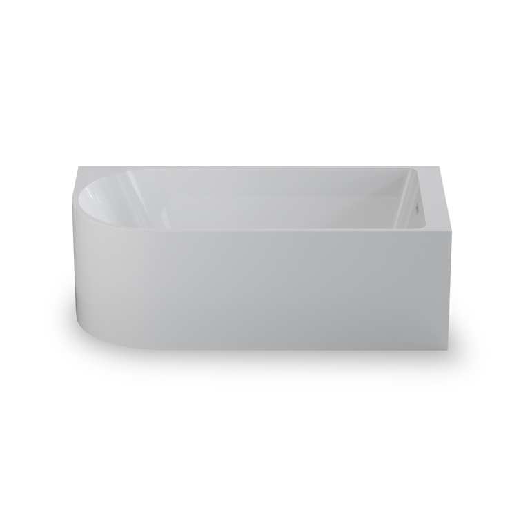 Wanny wolnostojące - Wanna wolnostojąca przyścienna NAROŻNA PULA PRAWA 160 x 75 cm biała system przelewowy  (10) Wanny wolnostojące - Wanna wolnostojąca przyścienna NAROŻNA PULA PRAWA 160 x 75 cm biała system przelewowy  (10)