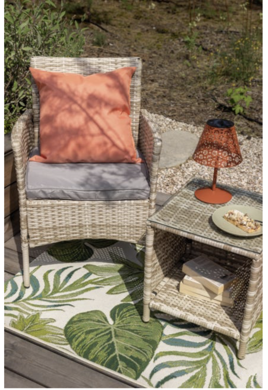 Zestawy ogrodowe - Zestaw mebli ogrodowych komplet balkonowy Glas Corciano 2 fotele stolik (4)