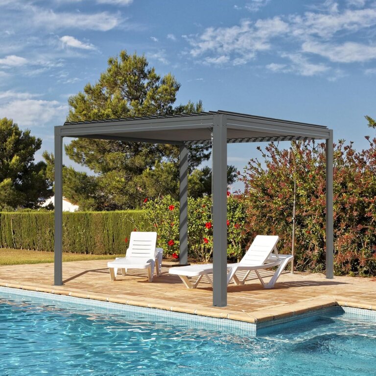  - Pergola Tarasowa Antracytowa z otwieranym dachem ALUMINIOWA 3x3m Corciano (5)