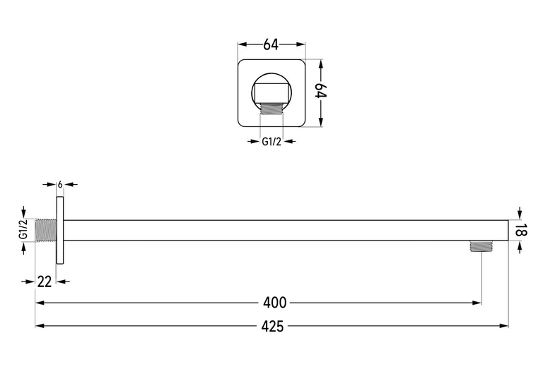 Deszczownice prysznicowe - Zestaw Podtynkowy Prysznicowy Corciano Czarny RIO (9)
