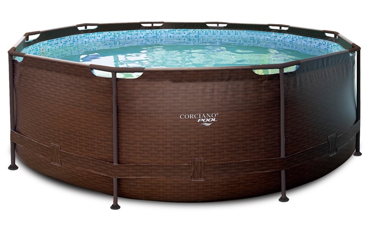 Baseny stelażowe - Basen Ogrodowy Corciano 360 x 100 cm Pompa drabinka (3)