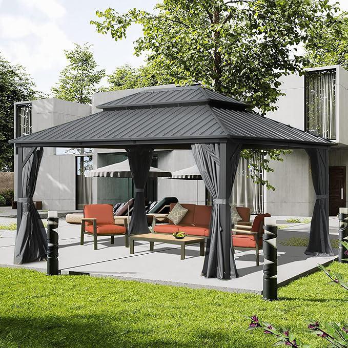 Pawilony ogrodowe - Pawilon Ogrodowy Tasmania 2 PREMIUM 3 x 4.26m Wiata ogrodowa Corciano Stalowy dach (5)