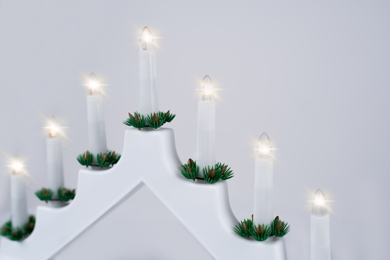 Boże Narodzenie - Świecznik Adwentowy 7LED do użytku wewnętrznego plastikowy (4)