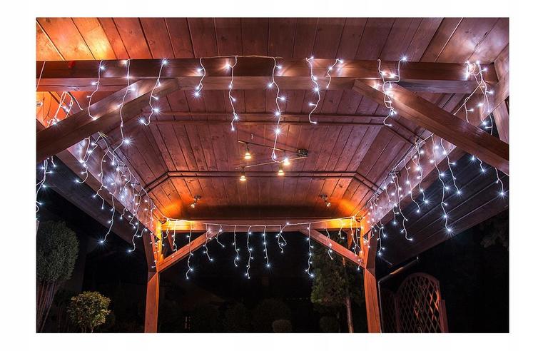Lampki choinkowe - Lampki Choinkowe Sople 500LED 18M Białe Zimne  (5) Lampki choinkowe - Lampki Choinkowe Sople 500LED 18M Białe Zimne  (5)