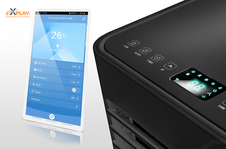 Klimatyzatory - Klimatyzator Przenośny EXPLAY 2930 W WiFi Pilot (6) Klimatyzatory - Klimatyzator Przenośny EXPLAY 2930 W WiFi Pilot (6)