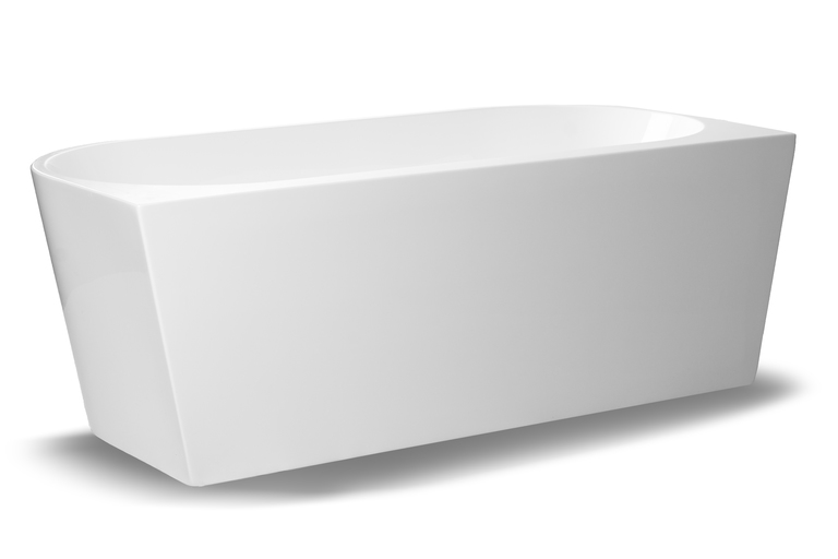 Wanny wolnostojące - Wanna wolnostojąca przyścienna 180 x 80 cm biała system przelewowy Pari (11) Wanny wolnostojące - Wanna wolnostojąca przyścienna 180 x 80 cm biała system przelewowy Pari (11)