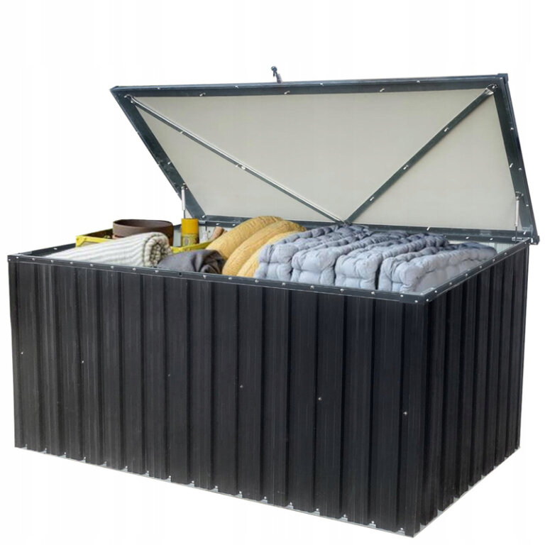 Skrzynie - Skrzynia Ogrodowa Metalowa 1300 litrów CHEST Corciano 183.5x89x95 cm (12)