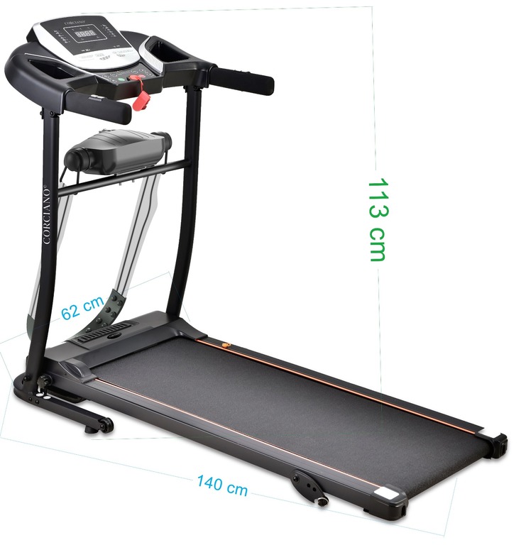 Bieżnie elektryczne - Bieżnia Elektryczna TRENTO 501D Składana z Masażerem Aplikacja CORCIANO 3HP 120 kg (10)