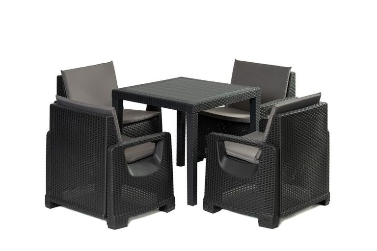 Zestawy ogrodowe -  Zestaw ogrodowy Nicco stolik + 4 fotele (7) Zestawy ogrodowe -  Zestaw ogrodowy Nicco stolik + 4 fotele (7)