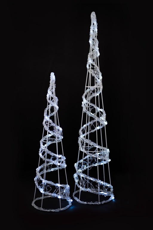 Boże Narodzenie - Dekoracja Stożek 30 LED 60 cm do użytku wewnętrznego i zewnętrznego zimny biały  (3)