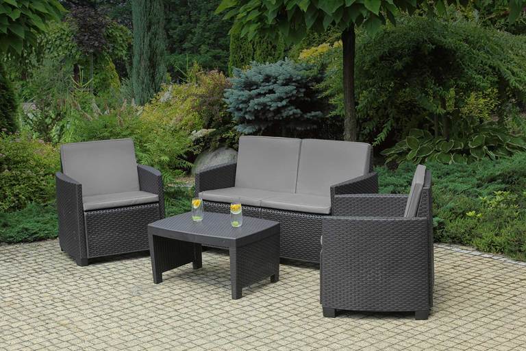 Meble ogrodowe - Zestaw Ogrodowy Eden Sofa stolik kawowy 2 fotele (5)