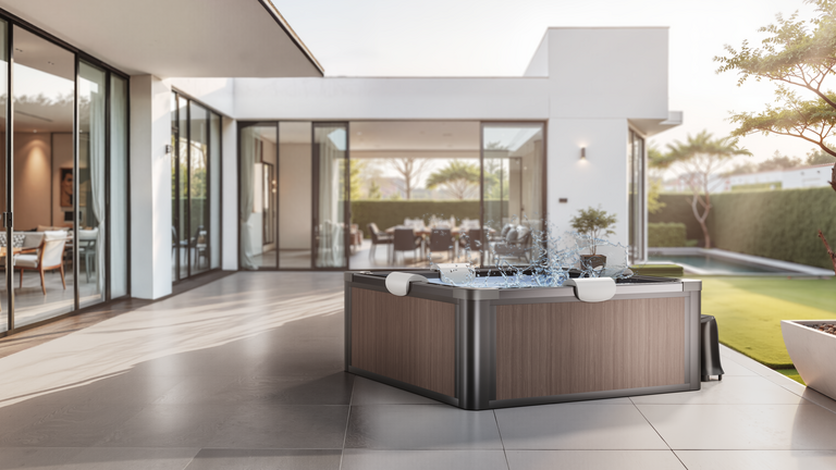 Jacuzzi ogrodowe - Jacuzzi Panelowe Całoroczne  Basen Ogrodowy Spa Corciano Kwadratowe 159 x 159 x 70 cm (2)