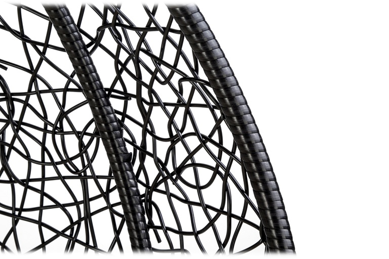 Fotele wiszące - Fotel Wiszący do OGRODU Dalia Antracyt / Szary Kokon Huśtawka Wolnostojący (3)