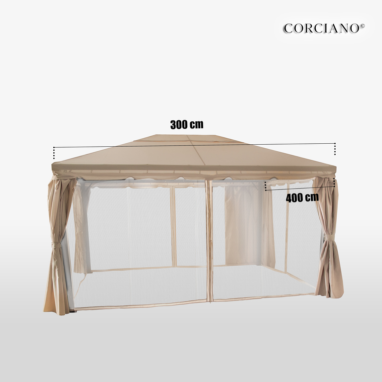 Pawilony ogrodowe - Pawilon Altana Ogrodowa Victoria 3x4m ALUMINIUM Moskitiera  (13)