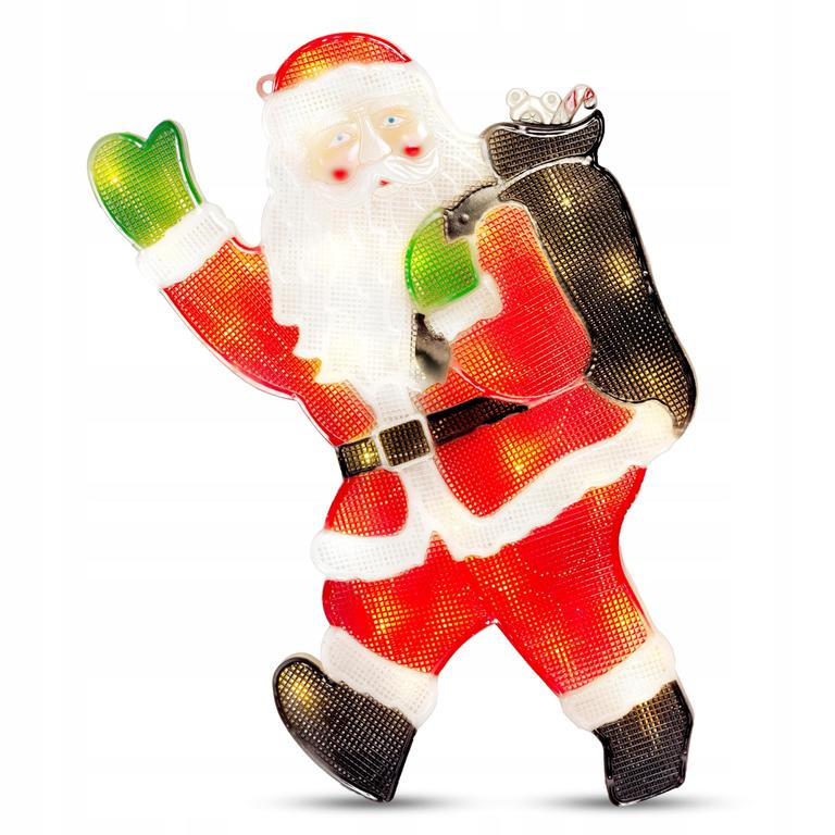 Ozdoby świąteczne - Zawieszka Na Okno Mikołaj Na Baterie CH43 THL77 EAN 5901157672346 (2)