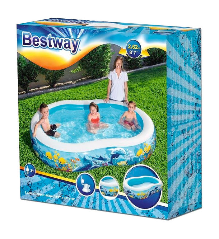 Baseny i materace - Basen Dmuchany Rodzinny Dla Dzieci 262x157x45cm BESTWAY 54118 EAN 6942138913224 (6)