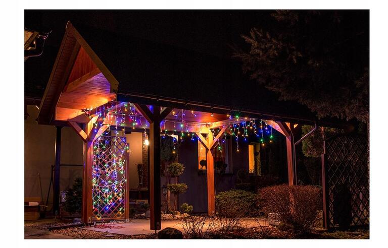 Boże Narodzenie - Sople 500 LED 10% efekt flesh  dodatkowe gniazdo MULTIKOLOR (3)