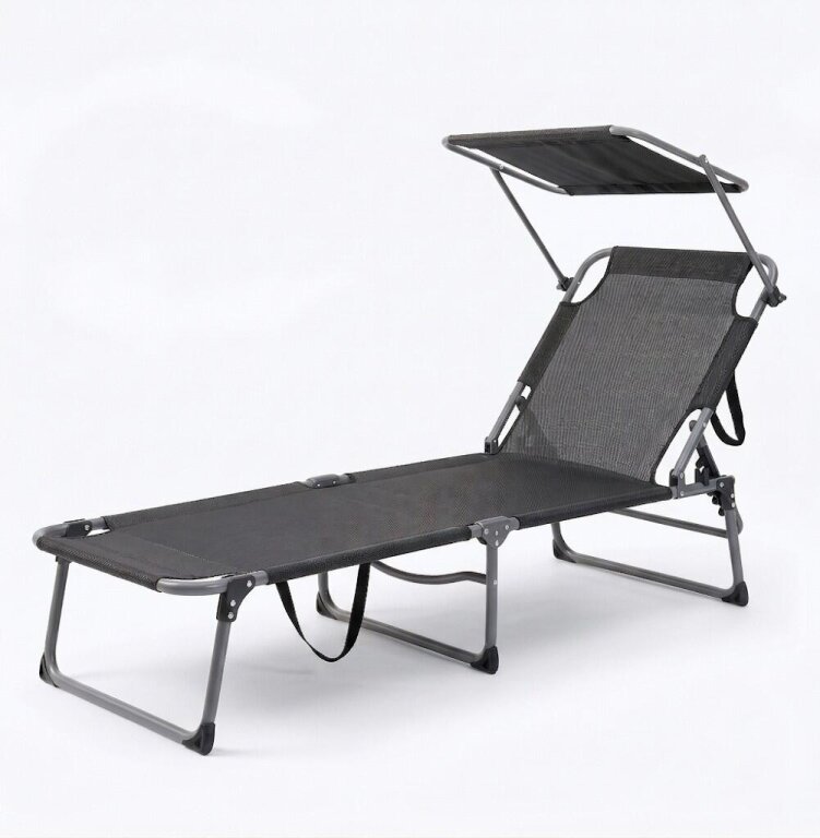 Leżaki ogrodowe - Leżak ogrodowy Osaka składany z daszkiem (1)