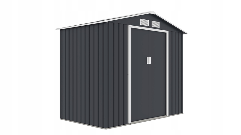 Domki / Garaże - Domek Narzędziowy Ogrodowy Garaż Metalowy 214x129x195cm M-A  (4)