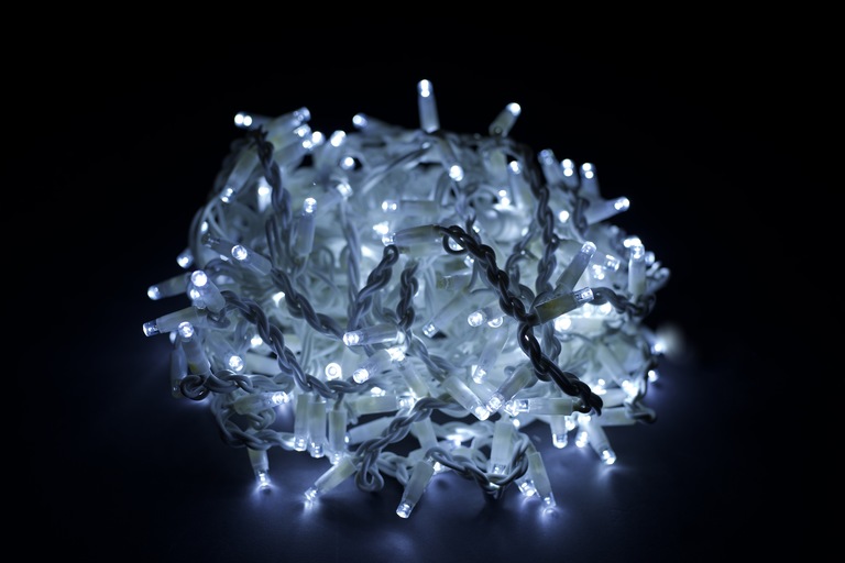 Boże Narodzenie - Lampki Choinkowe SOPLE 200 LED PREMIUM BIAŁY ZIMNY zewn. i wewn. z dod. gniazdem (5)