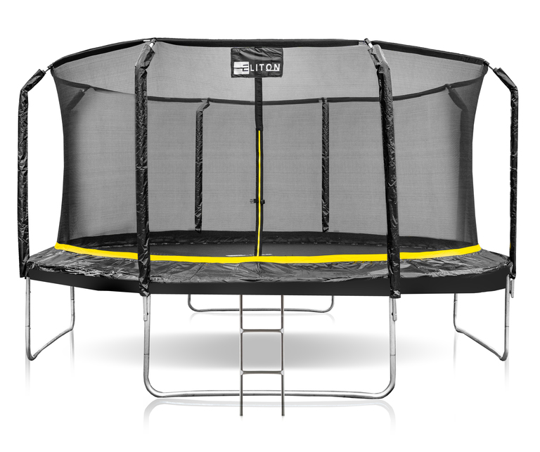 Trampoliny  - Trampolina 14FT 435CM PREMIUM z siatką wewnętrzną i drabinką (1)