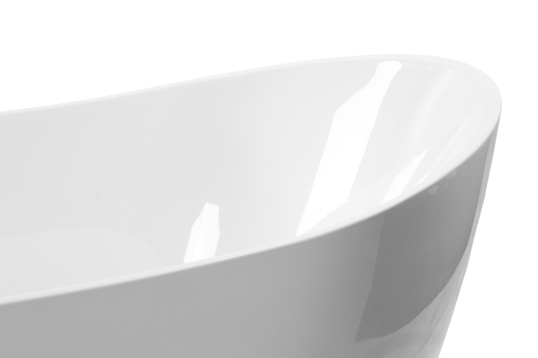 Wanny wolnostojące - Wanna wolnostojąca biała owalna 150 x 80 cm + syfon MALTA (8)