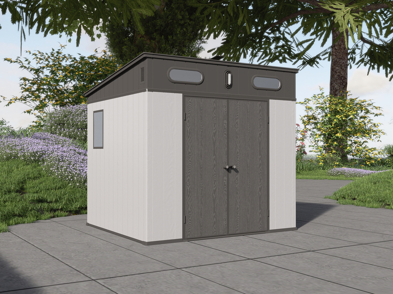 Domki / Garaże - Domek Narzędziowy Plastikowy Premium Ogrodowy Corciano 240x210x226 cm  (2)