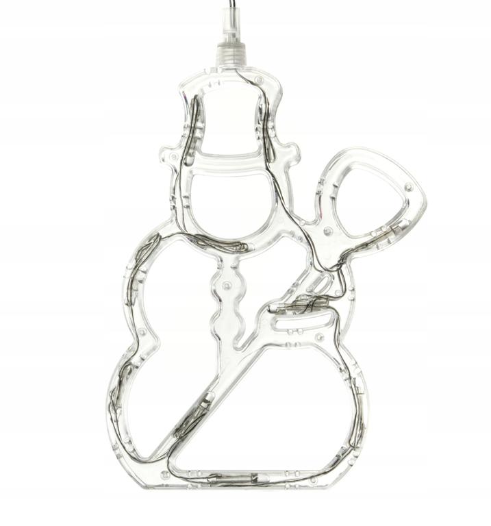 Boże Narodzenie - Ozdoba Świąteczna Bałwanek LED na okno 20cm 10led EAN 5900054718447 (2)