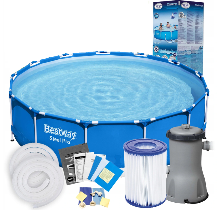 Baseny stelażowe - Basen Ogrodowy Bestway stelażowy 396cm x 84cm (2)