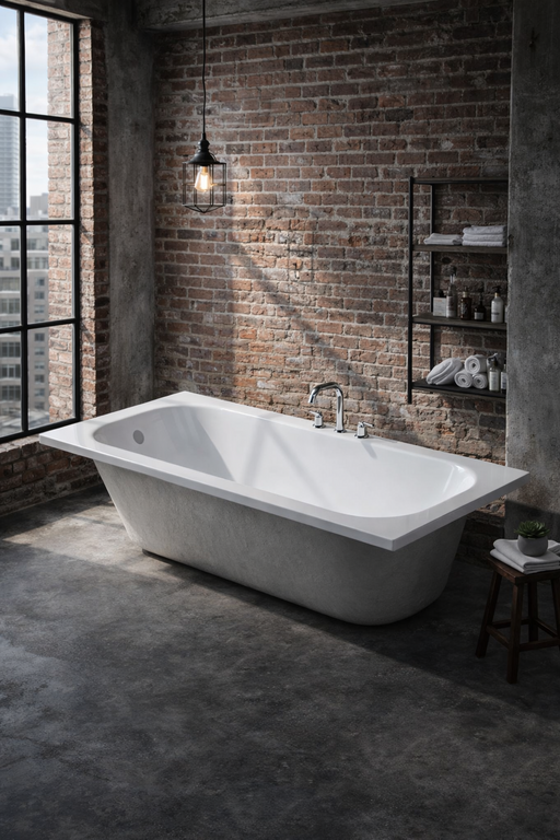 Wanny wolnostojące - Wanna  Prostokątna biała Sara AKRYLOWA PRAWA/LEWA 170 x 70  Syfon Automat (6)