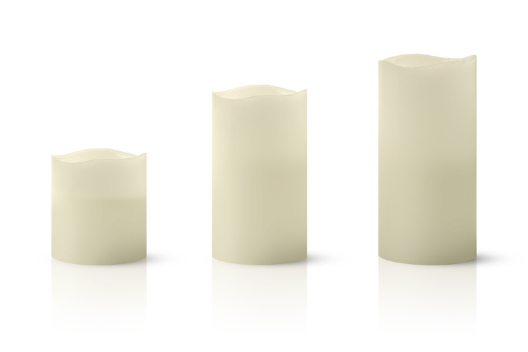 Boże Narodzenie - Prawdziwy wosk 3 ŚWIECE LED RGB  (8)