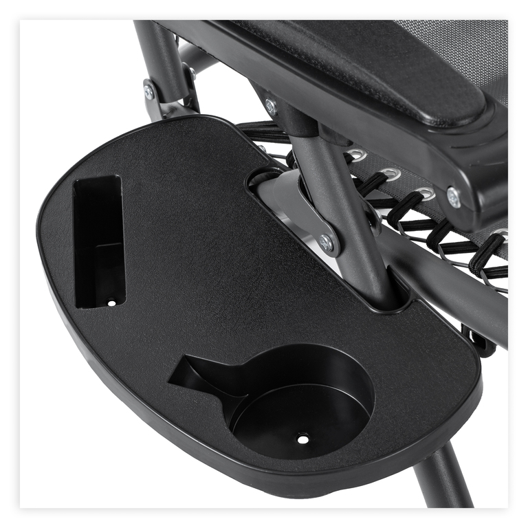 Leżaki ogrodowe - Leżak Plażowy Ogrodowy Składany Zero Gravity Antracyt (2)