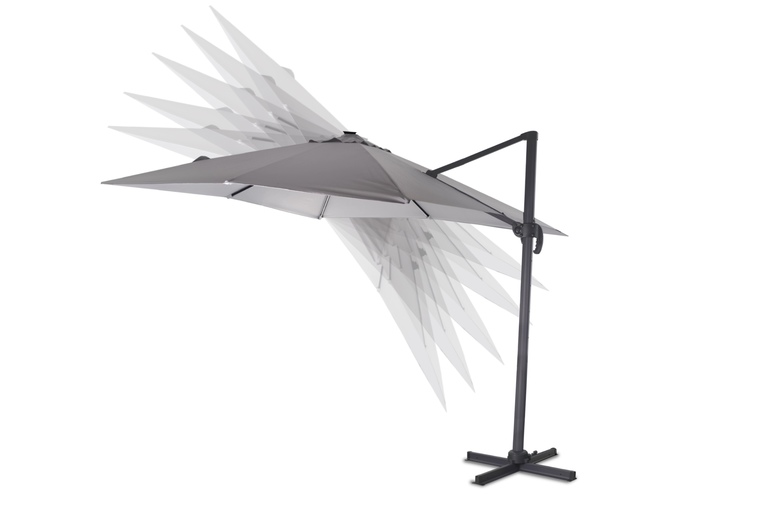 Parasole ogrodowe - Parasol aluminiowy 3x3 m Roma Corciano z Oświetleniem LED SOLAR (6)