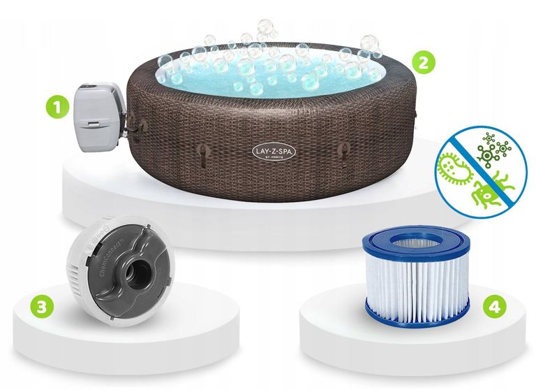 Baseny i materace - Jacuzzi Ogrodowe Moritz Lay-z Spa AirJet Bestway 216cm x 71cm (18)