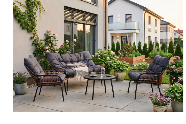 Zestawy ogrodowe - Zestaw Mebli Ogrodowych St Miguel  ławka stolik fotele Zestaw Ogrodowy Wypoczynkowy (2)