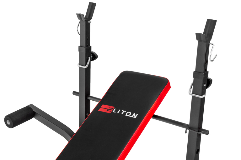 Ławeczki do ćwiczeń - Ławka treningowa Corciano solidna składana wielofunkcyjna WYCĄG z HANTLAMI 75kg (9)