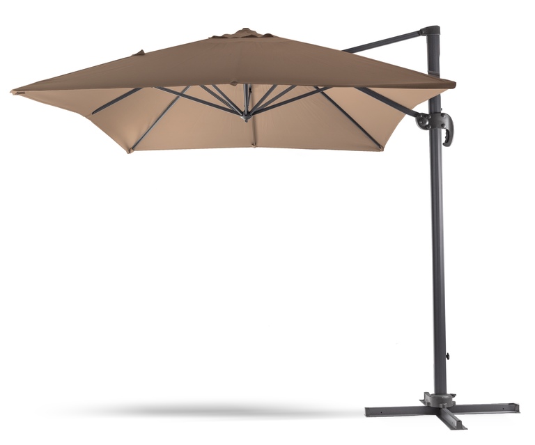 Parasole ogrodowe - Parasol OGRODOWY TAPAS 296 x 296cm Atracyt/brąz  (4)