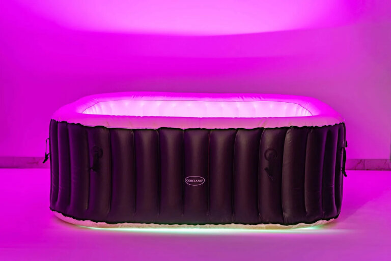 Jacuzzi ogrodowe - Jacuzzi Basen Ogrodowy Spa Corciano Kwadratowe 196 x 66 cm Hydromasaż Pompowane (25)