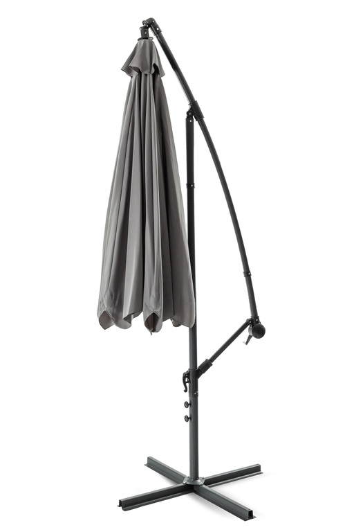 Parasole ogrodowe - Parasol ogrodowy WERONA składany 3.5 m DUŻY szary (6)